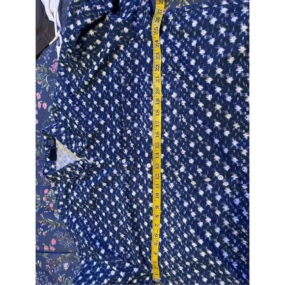 Bon Homme Mens Blue White Collared Short Sleeve Button-Down Shirt Size 2XB - Picture 10 of 13